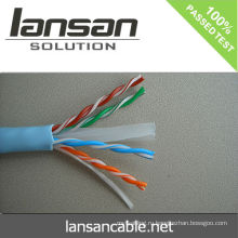 Lansan cat6 полный медный кабель lan 23awg 305m BC проходят испытание fluke хорошее качество и цена по прейскуранту завода-изготовителя